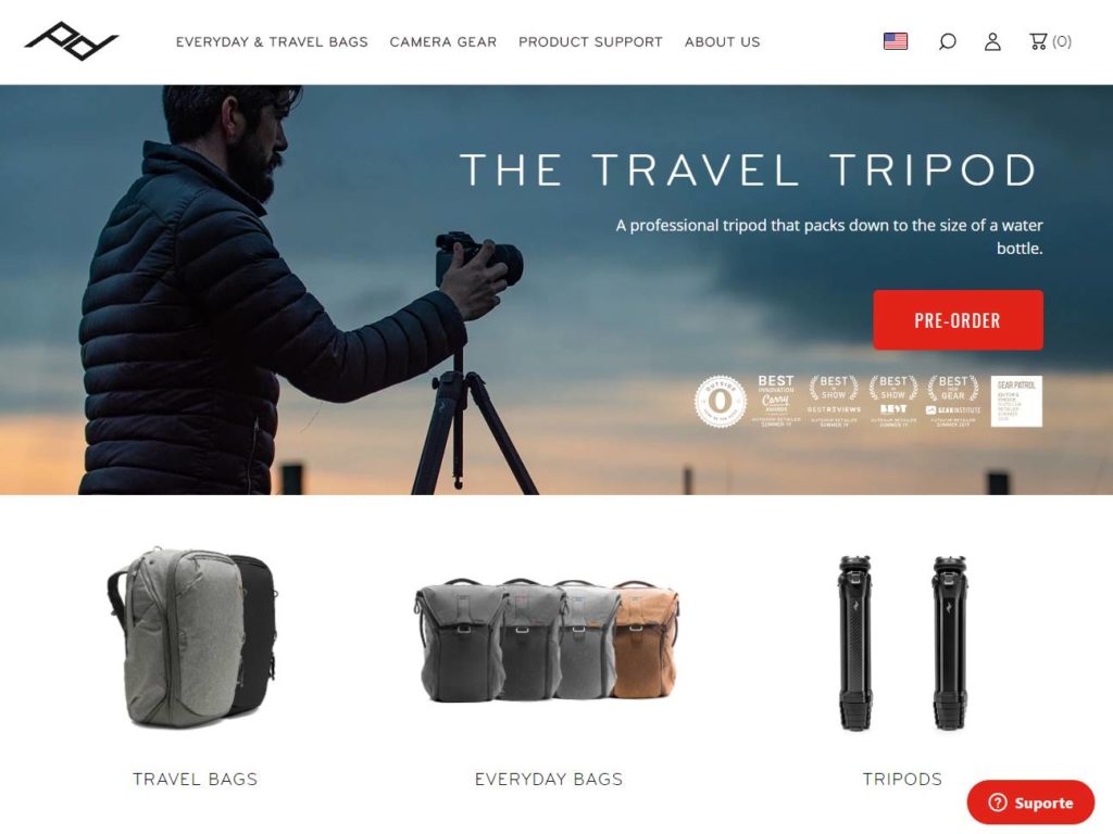 Peak Design CSS Design Awards Winner sites gallery