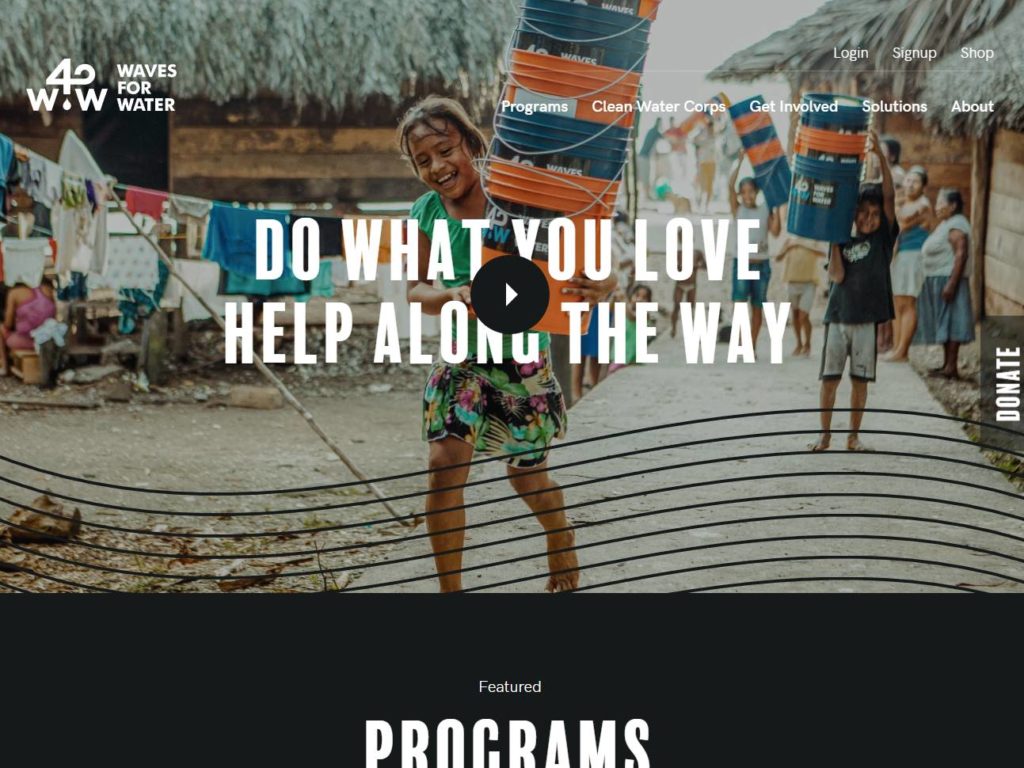 Waves 4 Water CSS Design Awards Winner sites gallery
