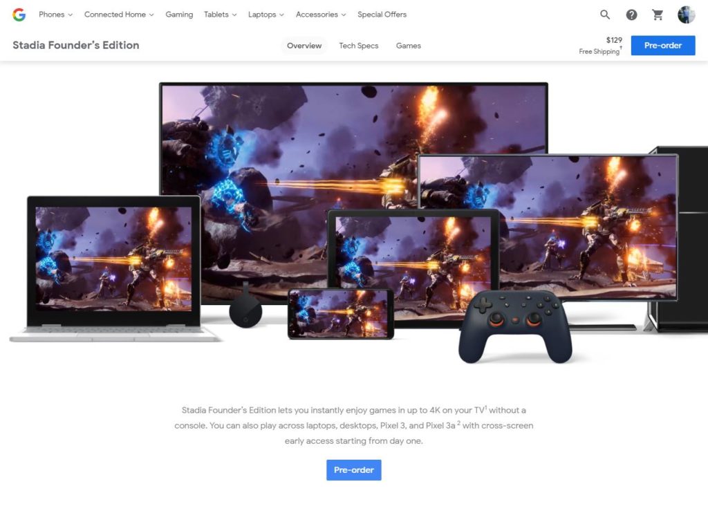 Google Stadia — Product Launch CSS Design Awards Winner sites gallery