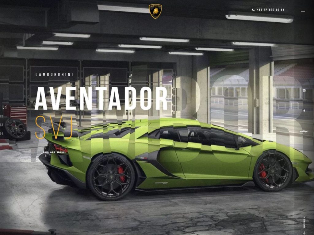 Lamborghini Porrentruy CSS Design Awards Winner sites gallery