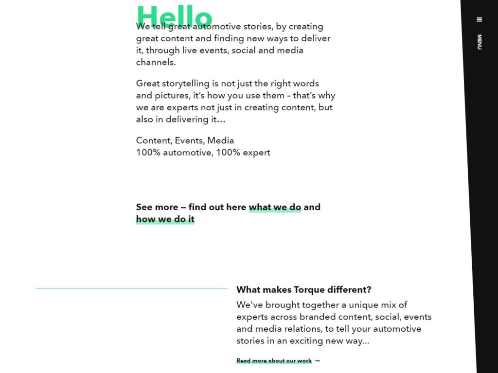 Torque Agency CSS Design Awards Winner sites gallery