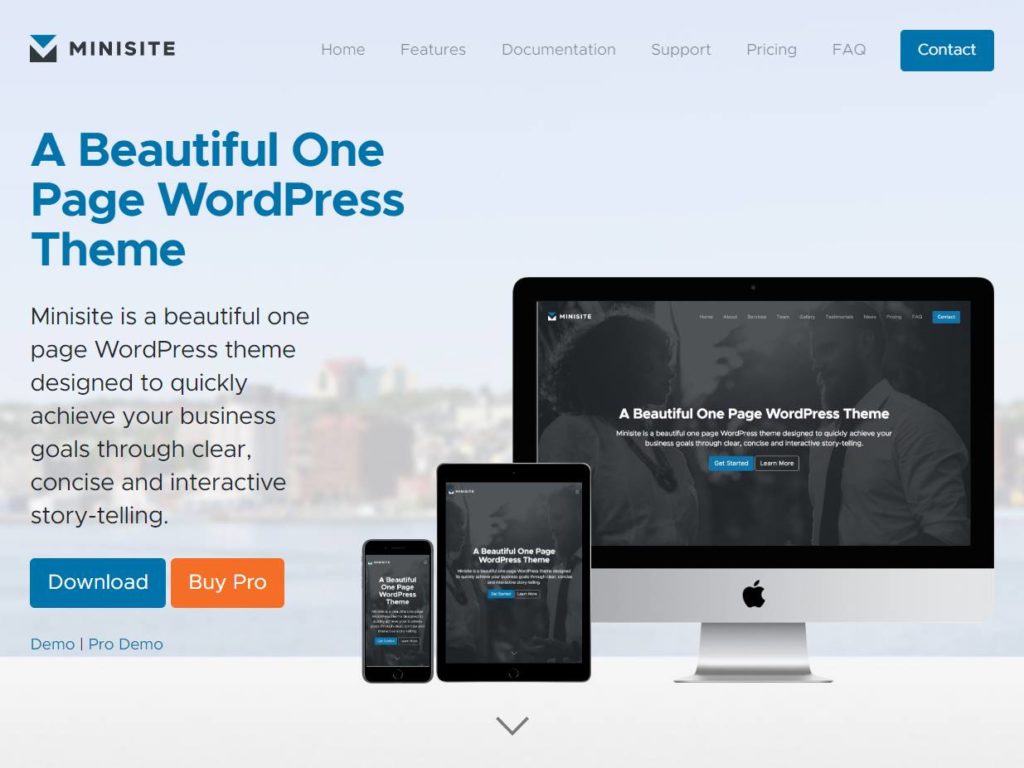 Minisite theme