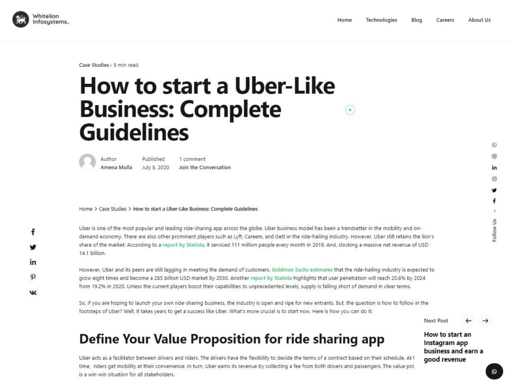 Uber-Like Business