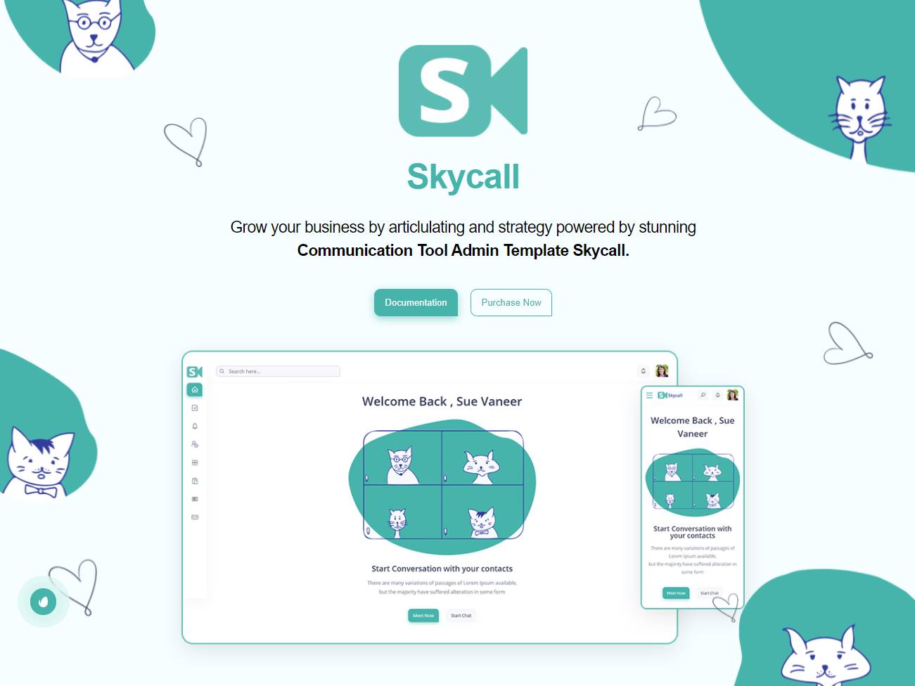 Skycall Communication Admin Template