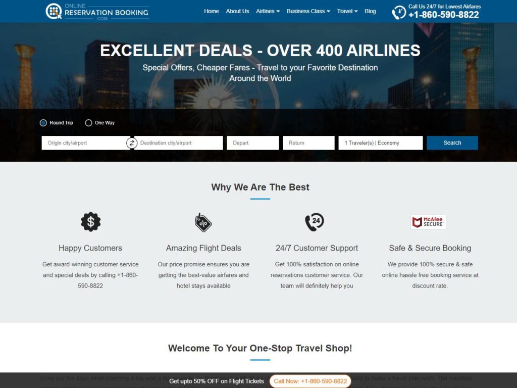 Online Reservation Booking