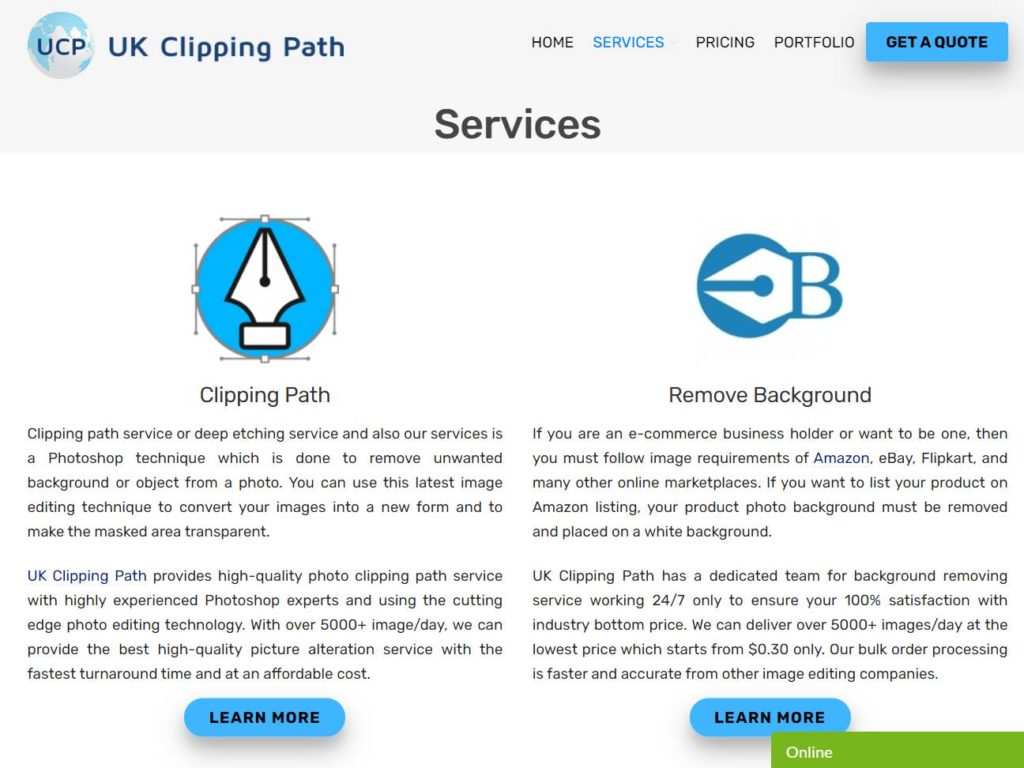 UK Clipping Path Services
