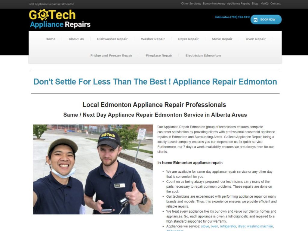 Appliance Repair Edmonton - GoTech