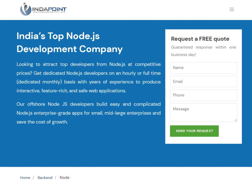 Indapoint Node JS