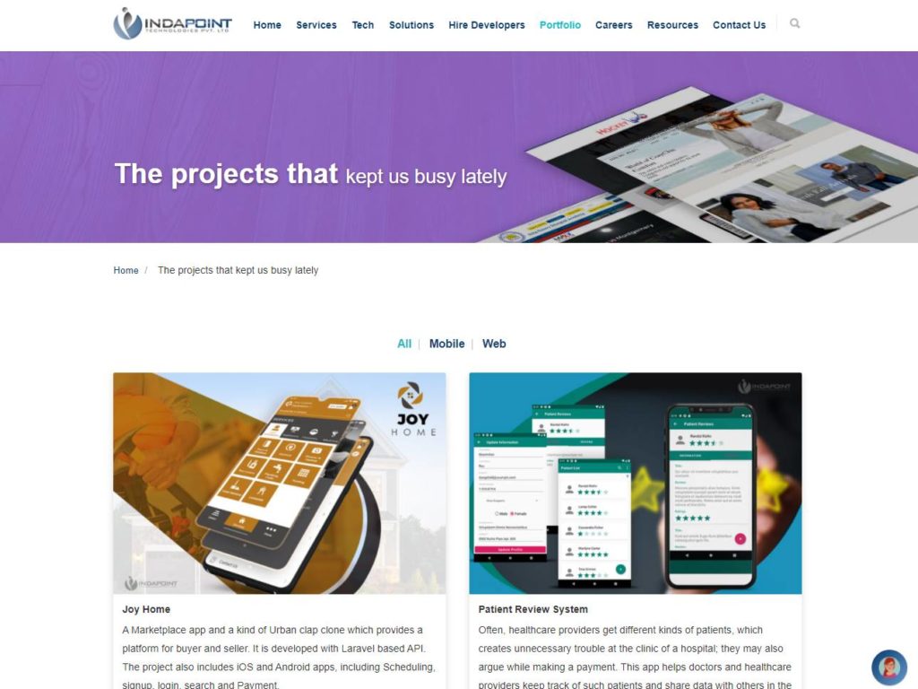 Indapoint Reactjs