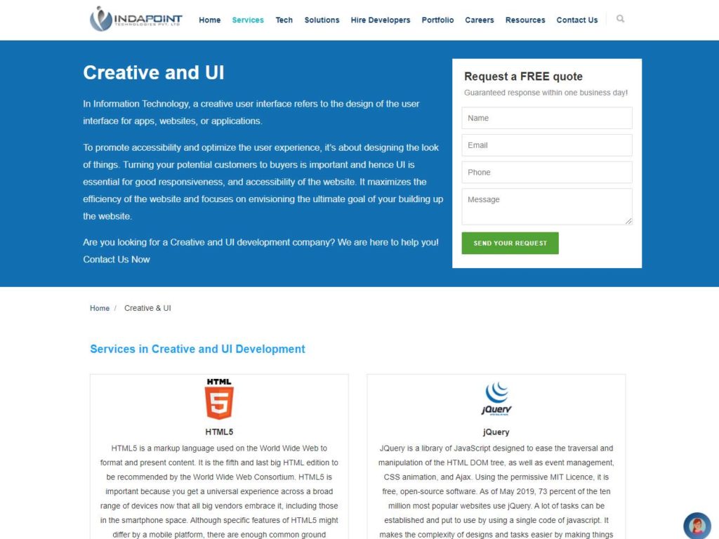 Indapoint UI