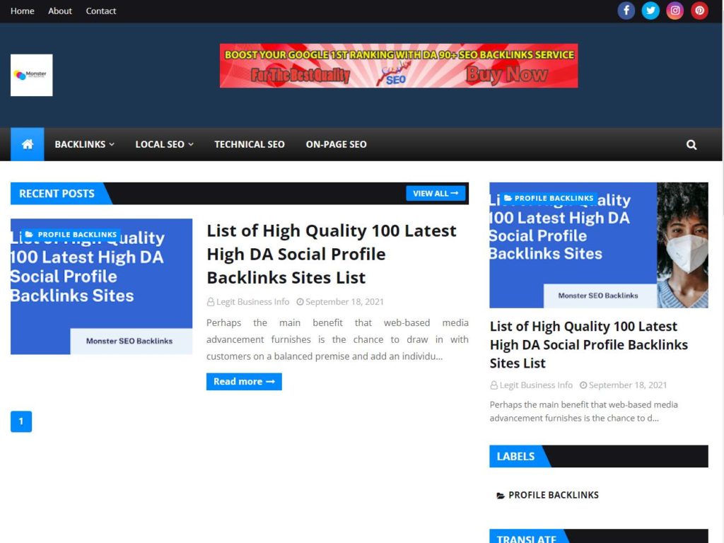 Monster SEO Backlinks blogspot