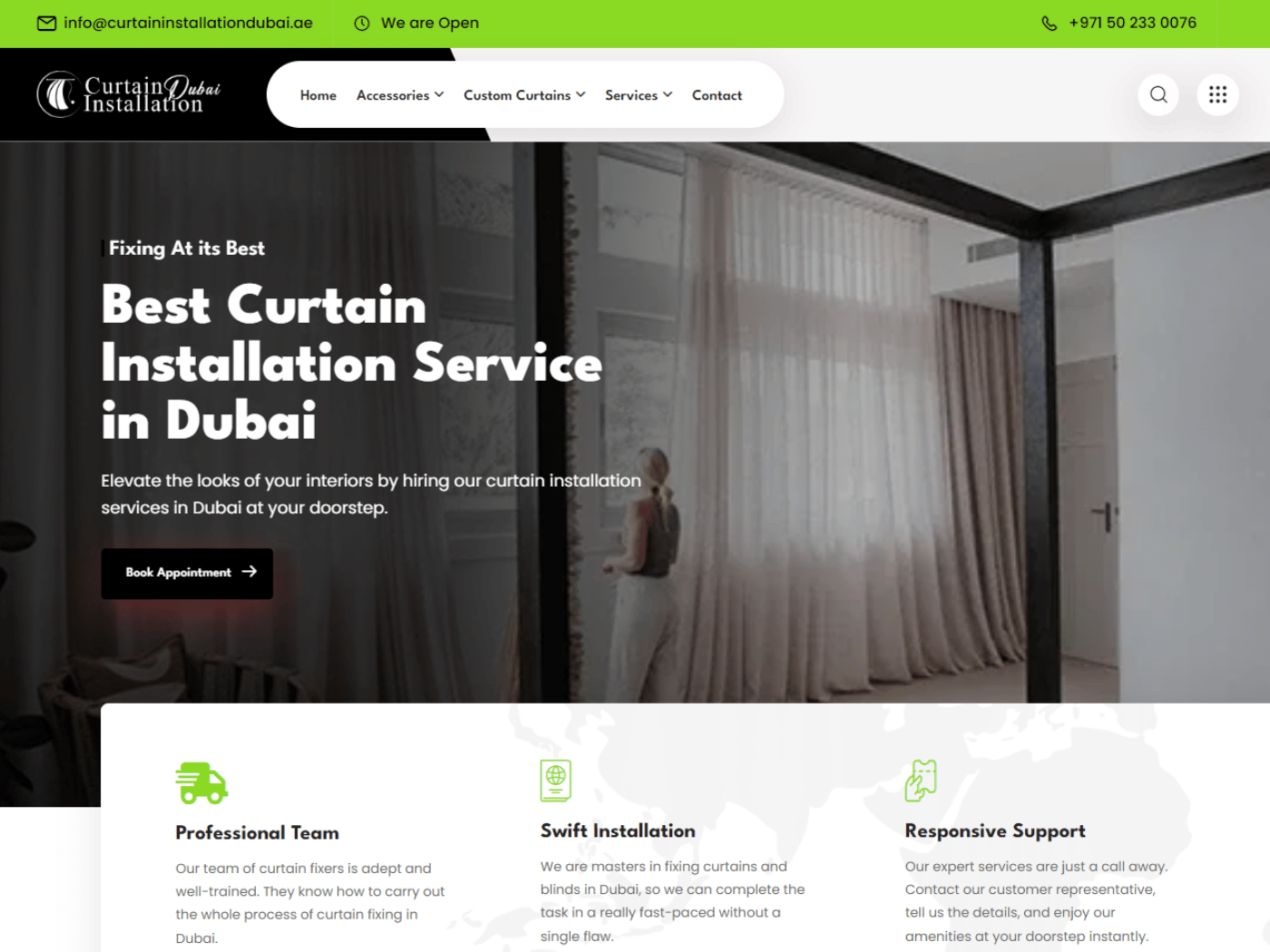 Curtain Installation Dubai sites gallery CSS design awards winner
