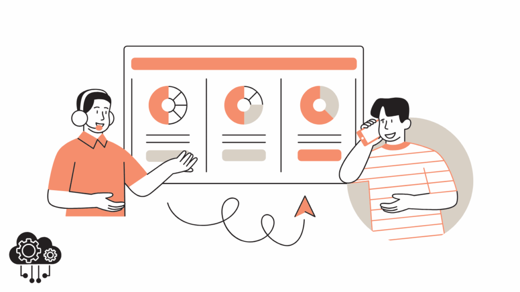 A modern 3D illustration of a SaaS homepage layout with floating browser windows and social media icons, representing the new design brief for screenshots and social distribution.